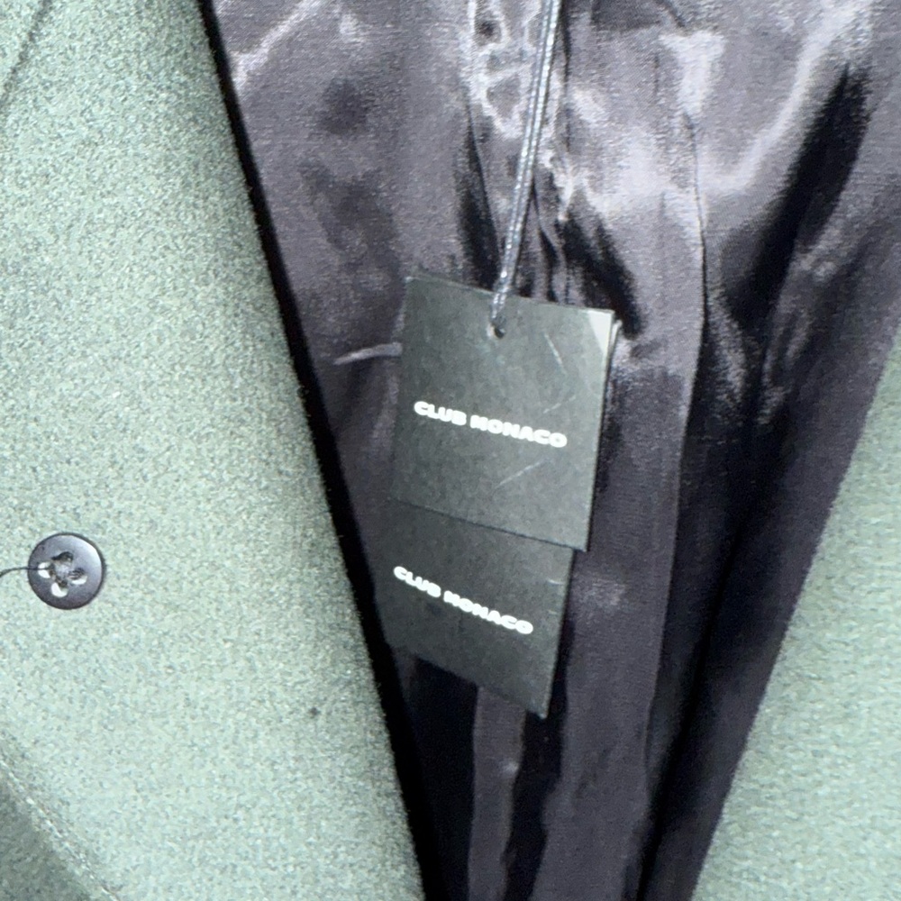 Club Monaco Green wool coat - Picture 2 of 4